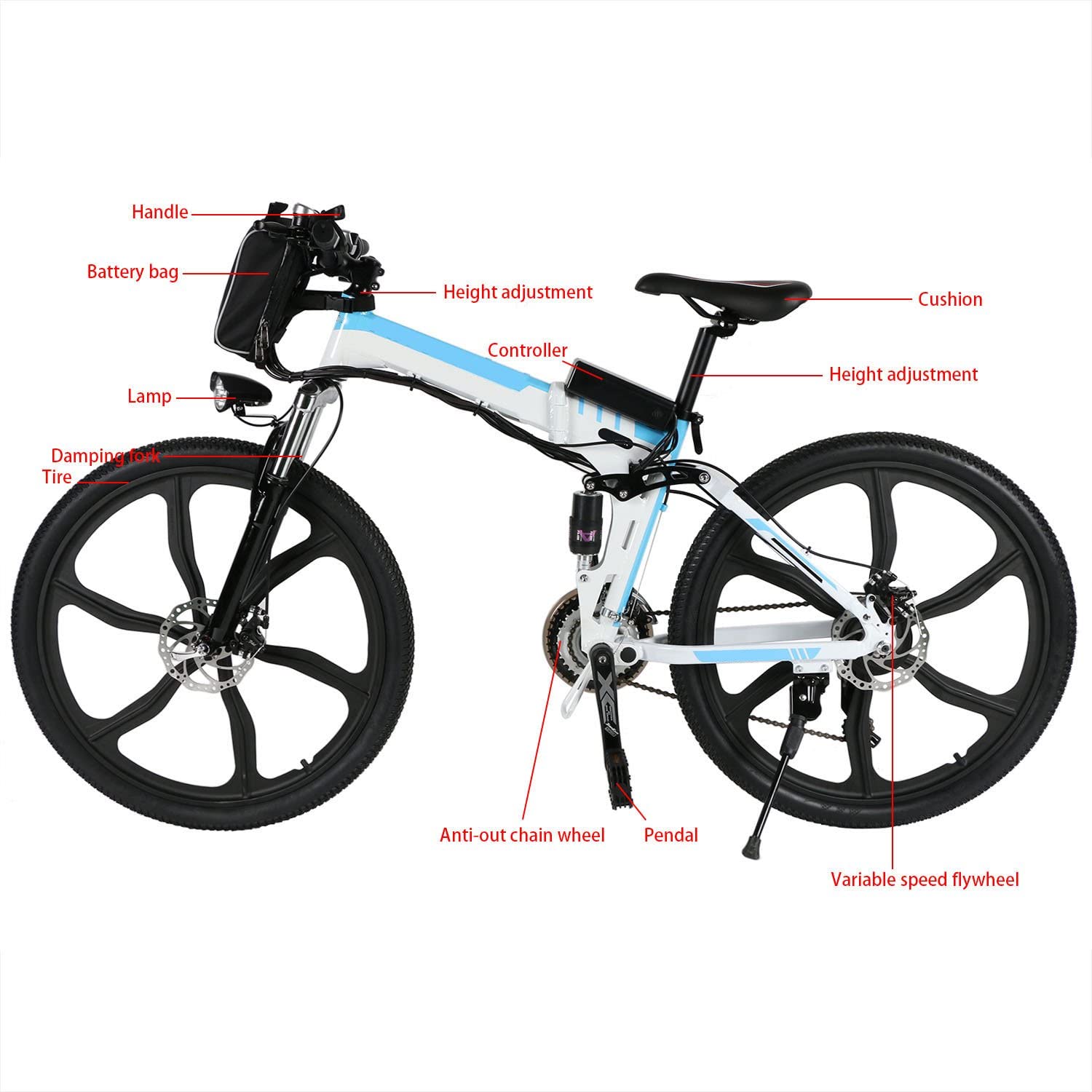26 VTT Vélo électrique pliant homme - Velo de montagne cycles 22